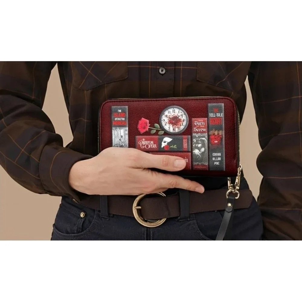 The Crimson Codex Wallet Horror Goth Halloween New NWT Grunge Emo‎ Excellent